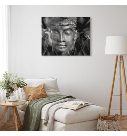 Doe-het-zelf op canvas schilderen - Buddha in Black and White