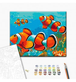 Doe-het-zelf op canvas schilderen - Gold Fishes