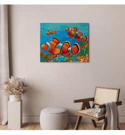 Doe-het-zelf op canvas schilderen - Gold Fishes