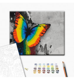 Malen nach Zahlen - Colourful Butterfly