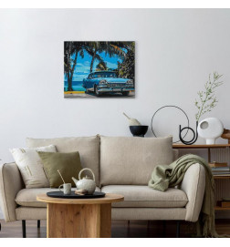 DIY kangas maalaus - Car under Palm Trees