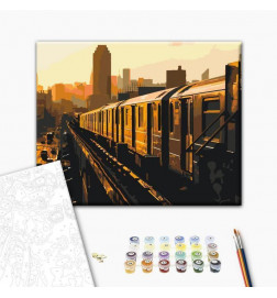 Cuadro para colorear - New York Subway