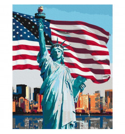 Cuadro para colorear - Proud American