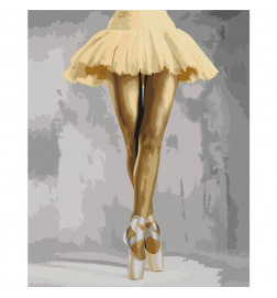 Doe-het-zelf op canvas schilderen - Yellow Ballerina