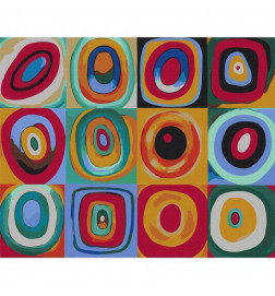 Platno za samostojno slikanje - Colourful Rings