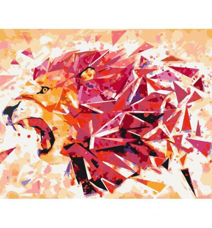 Cuadro para colorear - Abstract Lion