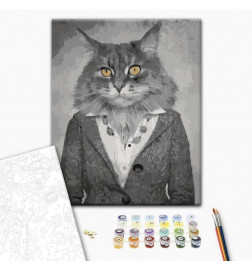 DIY kangas maalaus - Elegant Cat