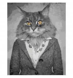 Cuadro para colorear - Elegant Cat