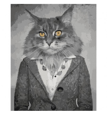 Cuadro para colorear - Elegant Cat