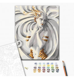 Cuadro para colorear - Medusa