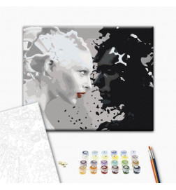 Doe-het-zelf op canvas schilderen - Black & White