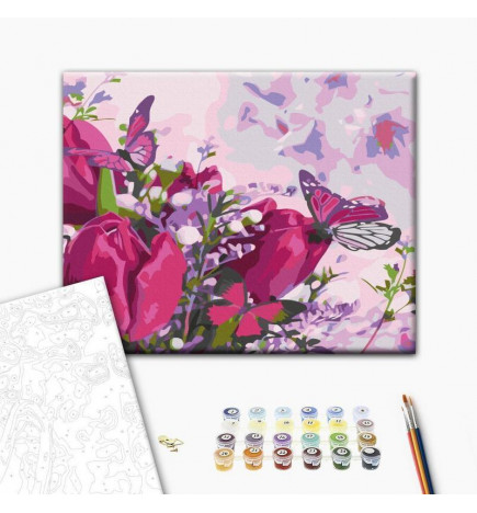 Quadro pintado por você - Tulips (Meadow)