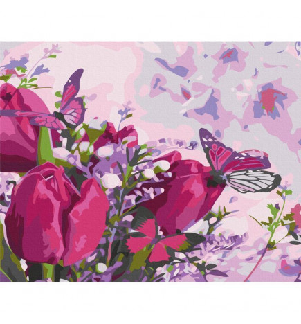 Quadro pintado por você - Tulips (Meadow)