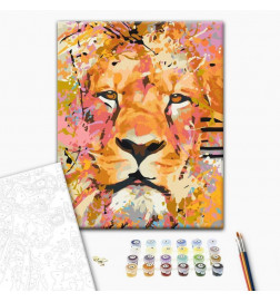 Malen nach Zahlen - Watchful Lion