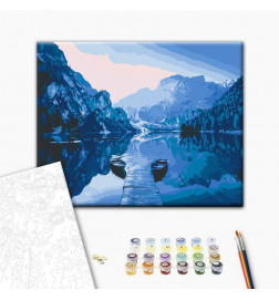 Paint By Numbers Kit - Boats on the Lake