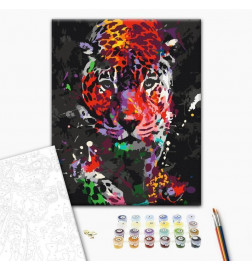 DIY kangas maalaus - Spotted Leopard