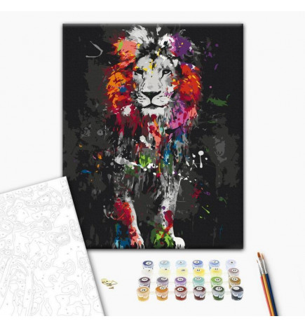 Malen nach Zahlen - Colourful Animals: Lion