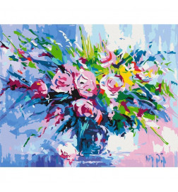 Set de pictură pe numere - Colorful Bouquet