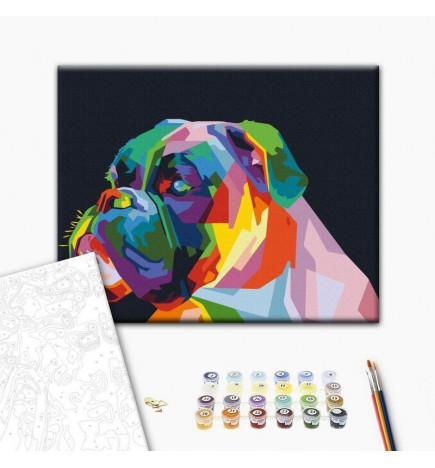 Quadro pintado por você - Colourful Boxer