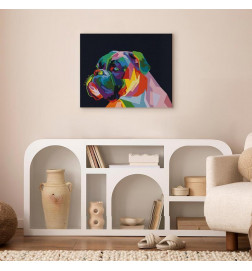 DIY kangas maalaus - Colourful Boxer