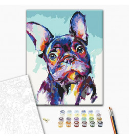 Doe-het-zelf op canvas schilderen - Bulldog Portrait