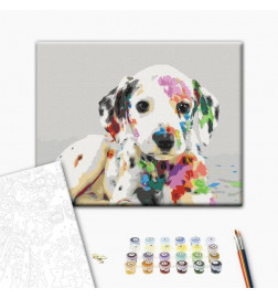 Cuadro para colorear - Colourful Puppy
