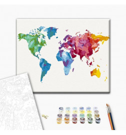 Platno za samostojno slikanje - Colours of the World