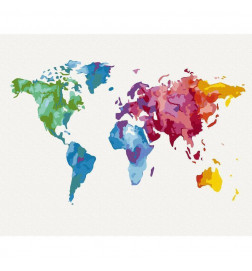 DIY kangas maalaus - Colours of the World