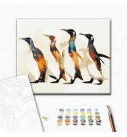 Peinture par numéros - Penguin Family