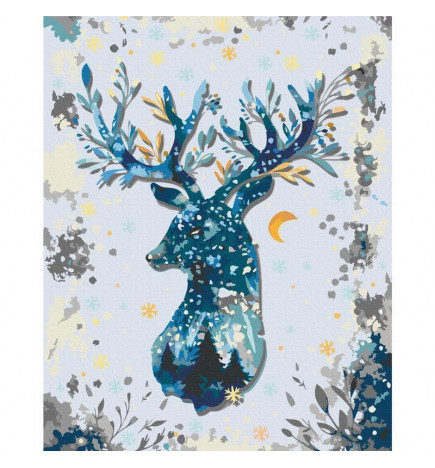 Doe-het-zelf op canvas schilderen - Nightly Deer