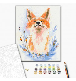 Cuadro para colorear - Dreamy Fox