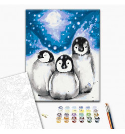 Quadro fai da te - Three Penguins