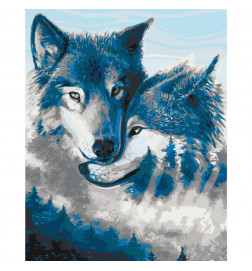 Paint By Numbers Kit - Wolves in Love