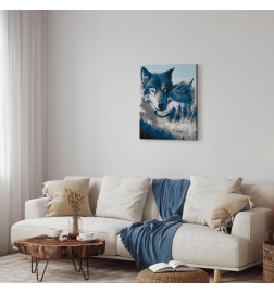 DIY kangas maalaus - Wolves in Love