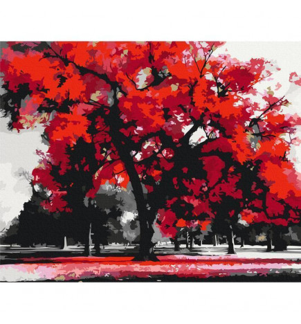 Cuadro para colorear - Expressive Tree