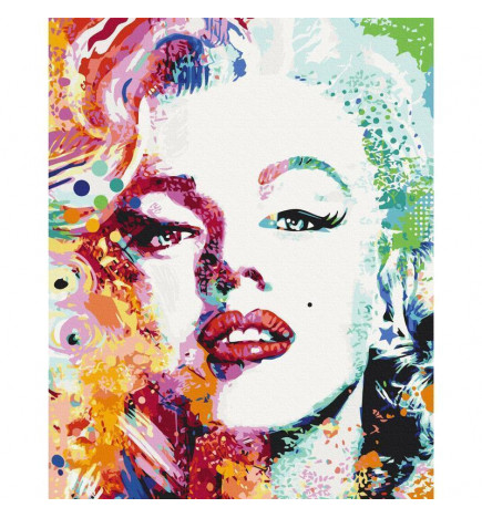 DIY glezna uz audekla - Charming Marilyn