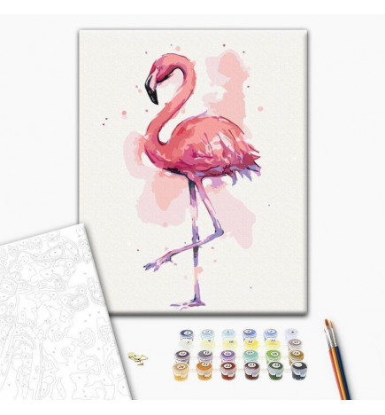 Quadro fai da te - Friendly Flamingo