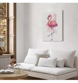 Quadro pintado por você - Friendly Flamingo