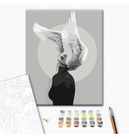 Platno za samostojno slikanje - Woman With Wings