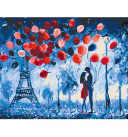 Platno za samostojno slikanje - Night in Paris