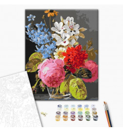 Cuadro para colorear - Bouquet in a Glass