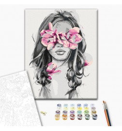DIY glezna uz audekla - Flowers On Eyes