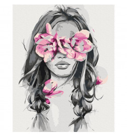 DIY glezna uz audekla - Flowers On Eyes