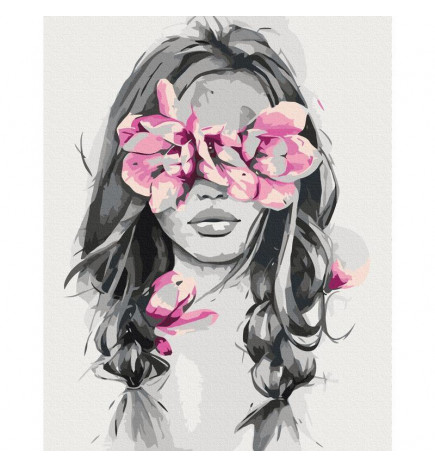 DIY glezna uz audekla - Flowers On Eyes