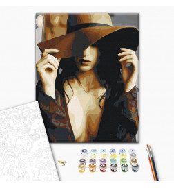 Set de pictură pe numere - Brown Hat