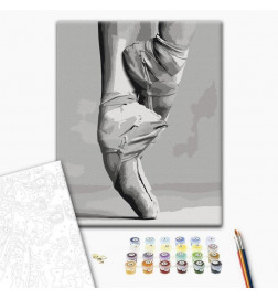DIY kangas maalaus - Ballet Shoes