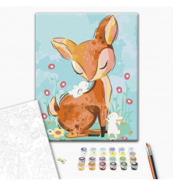 Cuadro para colorear - Doe in the Meadow