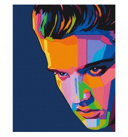 Quadro pintado por você - Colourful Elvis