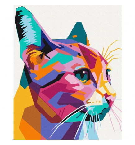 Malen nach Zahlen - Geometric Cat