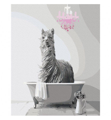 Tapybos pagal skaičius rinkinys - Lama in the Bathtub
